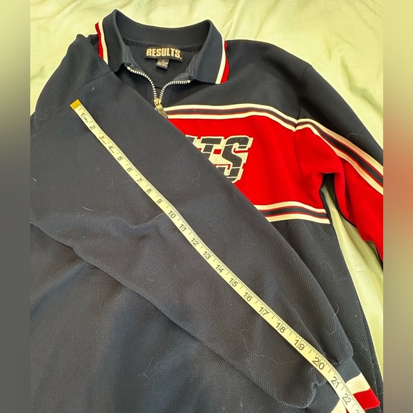 VTG 90’s Medium Hip Hop Jersey Results Embroidered Logo. 1/4 Zip. Long Sleeve. - Picture 4 of 13